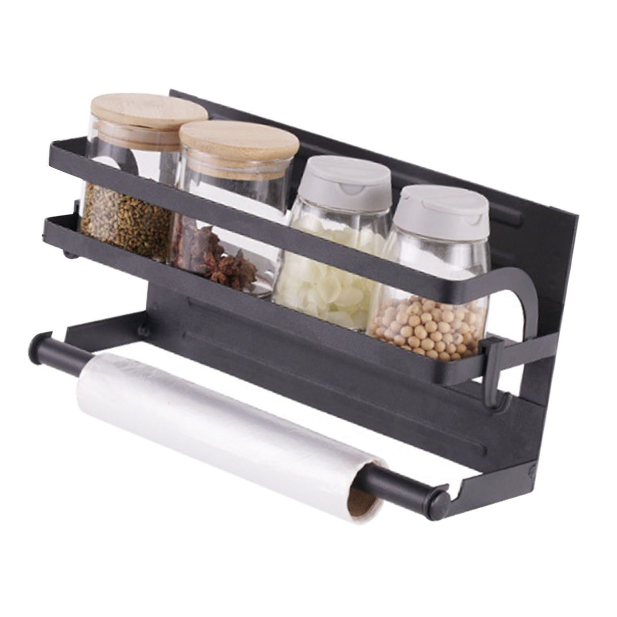 Refrigerator Magnetic Storage Shelf Organizer Strong Magnetic Spice Rack for Refrigerator B Style Single Layer