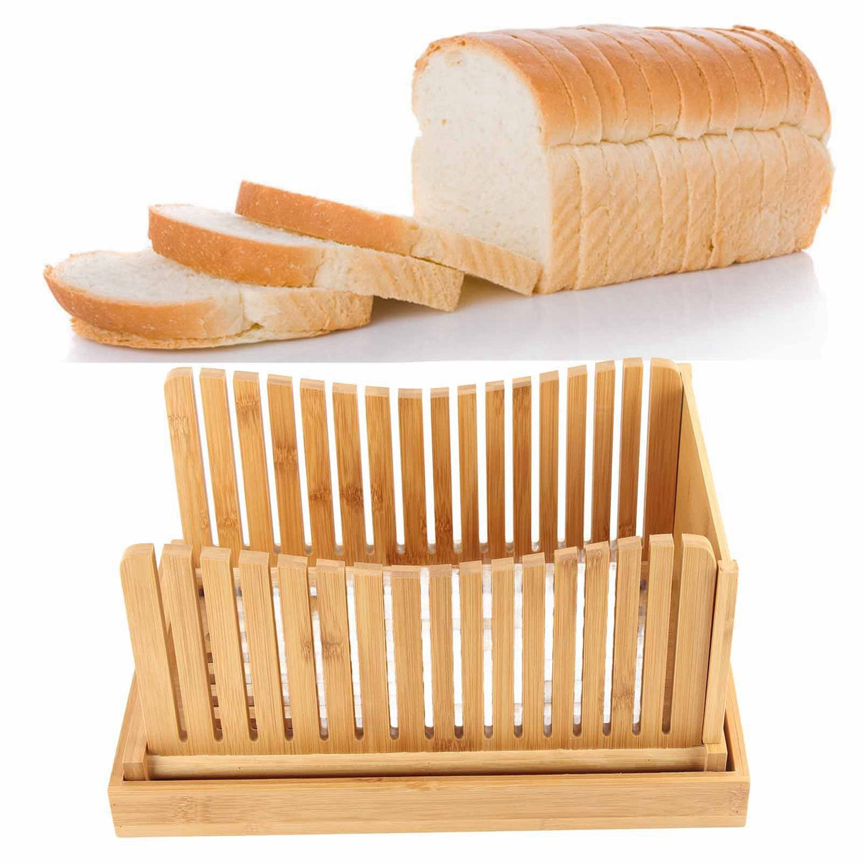 Bamboo Foldable Bread Slicing Guide Toast Loaf Cutting Guide Slicing Maker Kitchen DIY Baking Pastry Tools