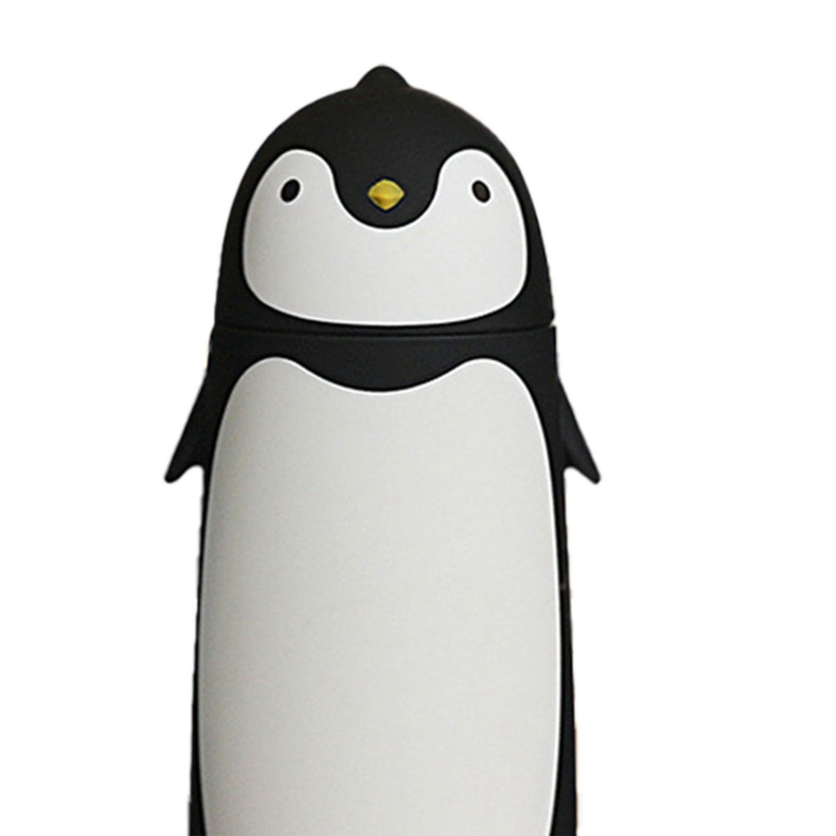 Water Bottle Penguin Design Heat Insulation 300ml Portable Water Cup for Outdoor Black