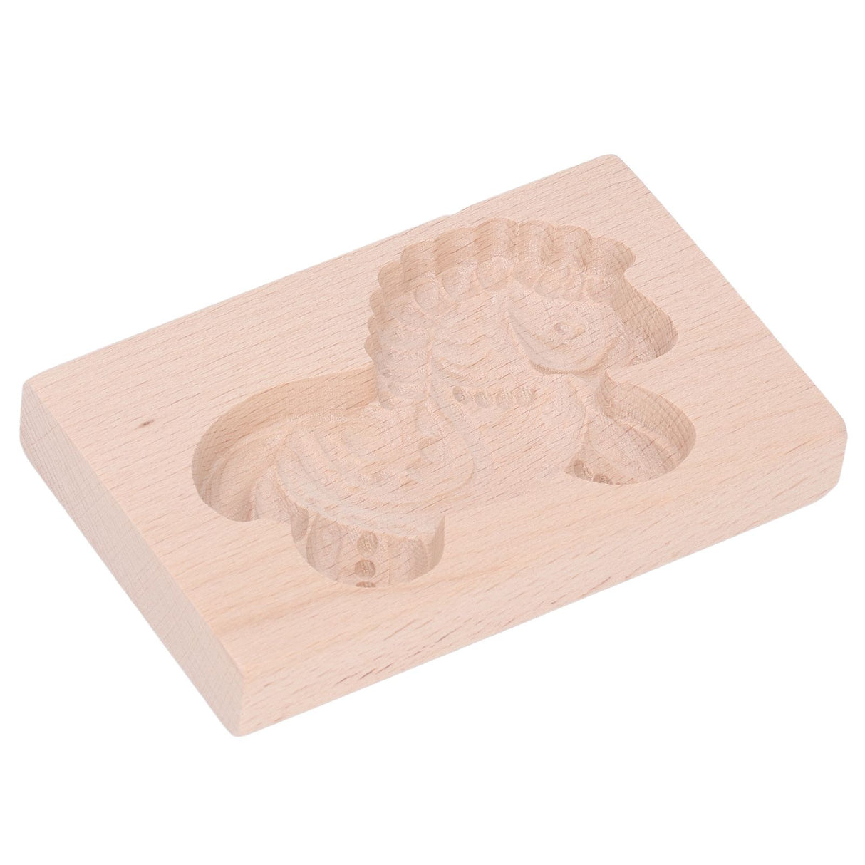 Animal Cookie Mold Lovely Vivid Wooden Biscuit Press Stamp Easy Demoulding Smoothly Cookie Mold Trojan Horse