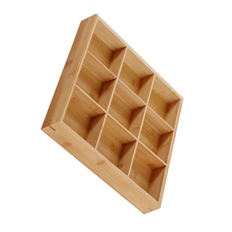 Divided Wooden Tray Multi Compartments Serving Tray for Hot Pot Restaurants Sushi Plate 9 Compartments