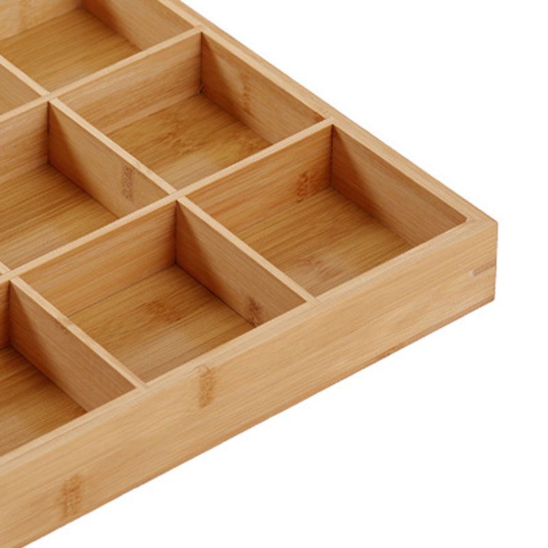 Divided Wooden Tray Multi Compartments Serving Tray for Hot Pot Restaurants Sushi Plate 9 Compartments