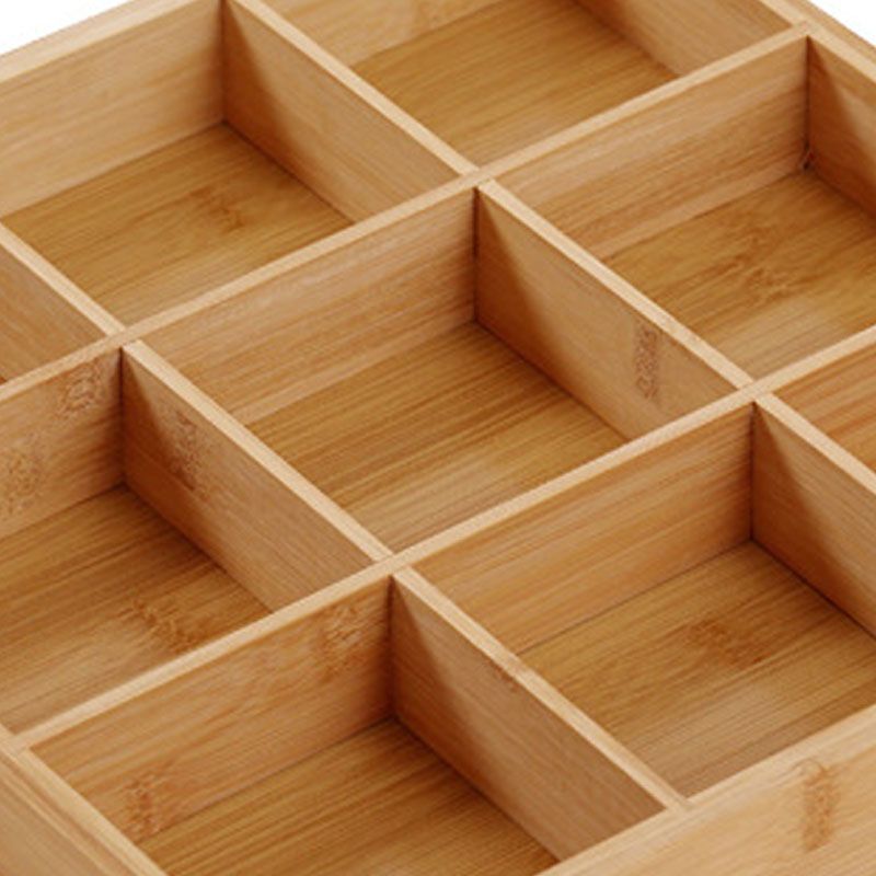 Divided Wooden Tray Multi Compartments Serving Tray for Hot Pot Restaurants Sushi Plate 9 Compartments