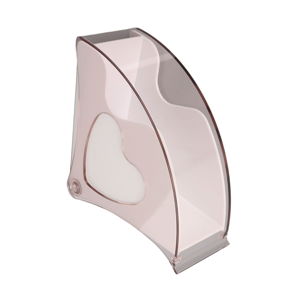Coffee Filter Holder Storage Coffee Filter Paper Dispenser Rack with Dustproof Cover for Cafe Office White