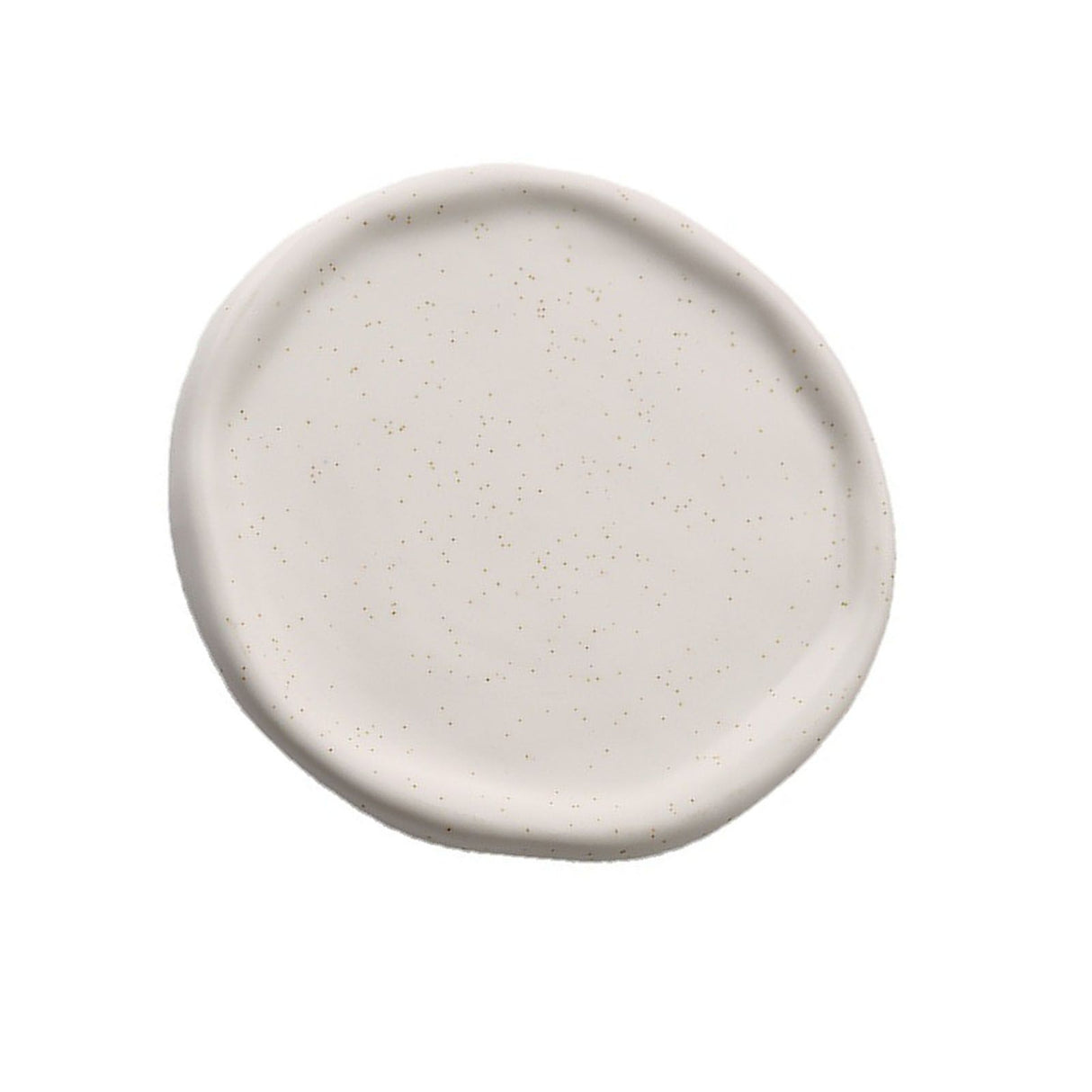 Jewelry Plate Ceramic Glossy Appearance Simple Modern Stylish Storage Tray for Home Gift White Round