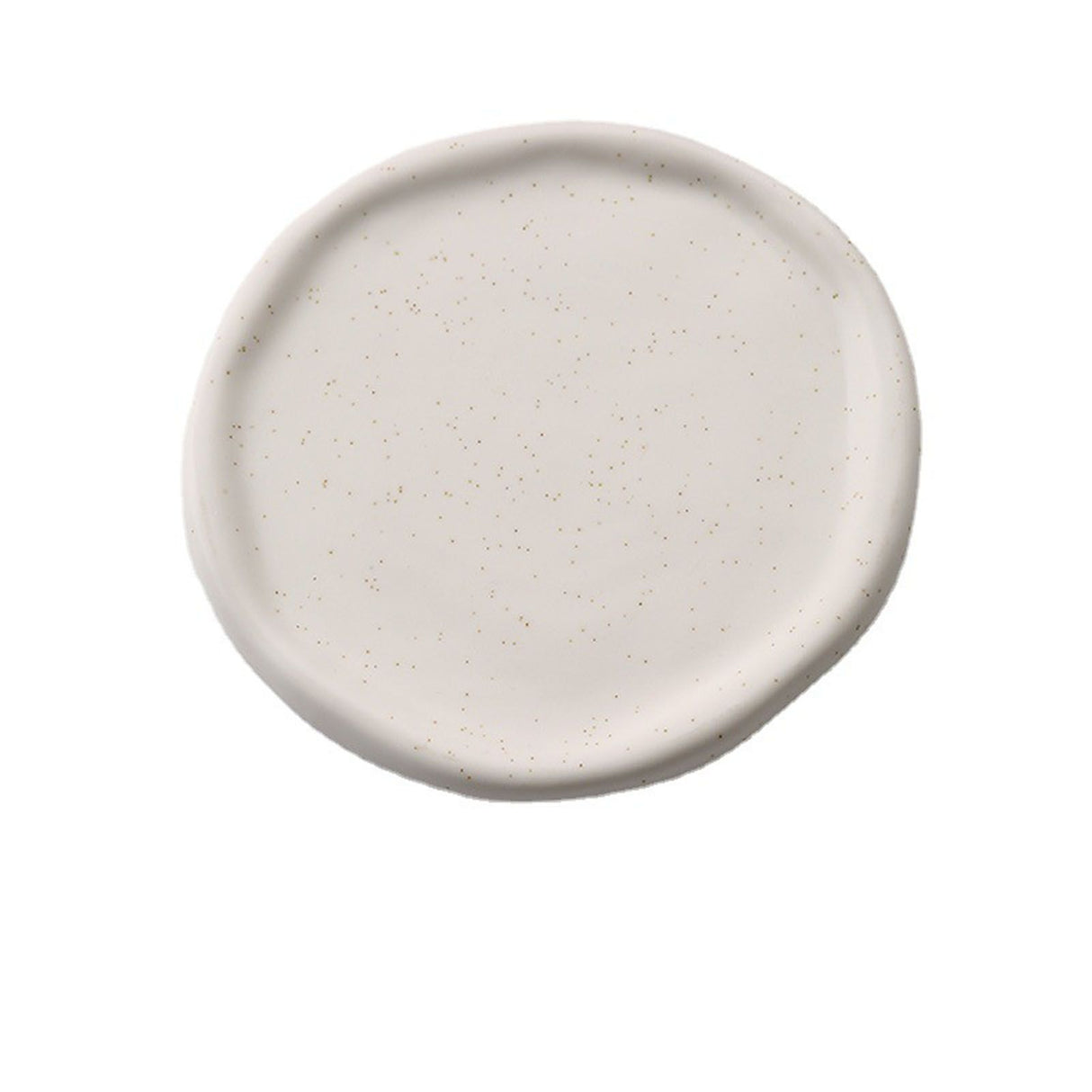 Jewelry Plate Ceramic Glossy Appearance Simple Modern Stylish Storage Tray for Home Gift White Round