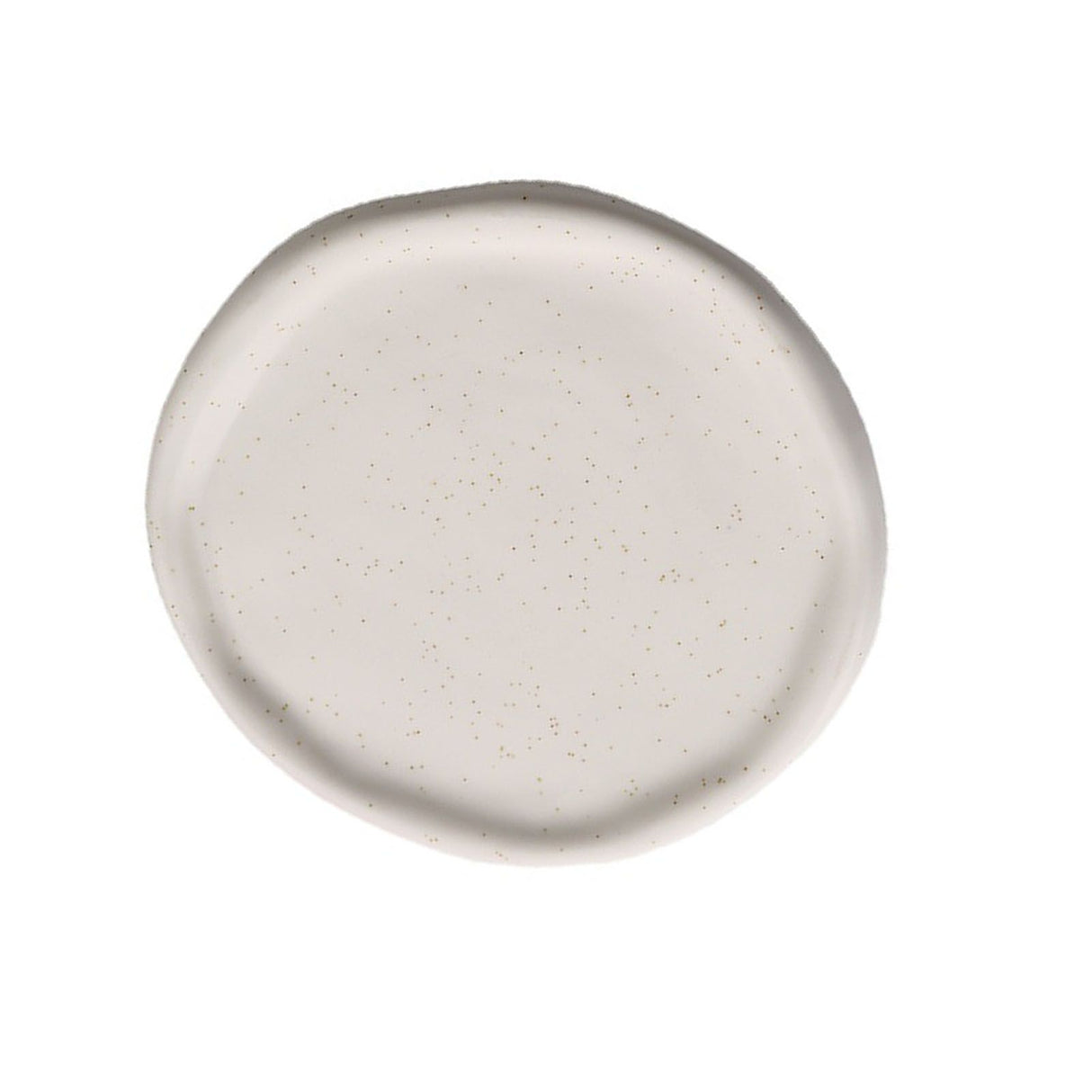 Jewelry Plate Ceramic Glossy Appearance Simple Modern Stylish Storage Tray for Home Gift White Round