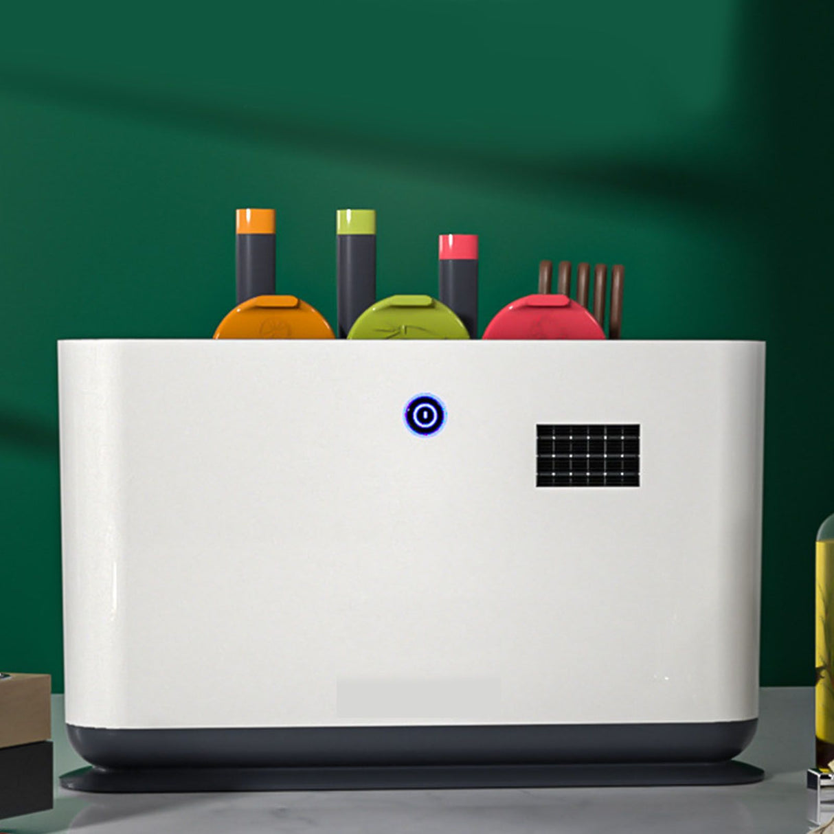 Knife Block Electric Ultraviolet All Round Cleaning Knife Chopstick Chopping Board Holder Utensils Organizer