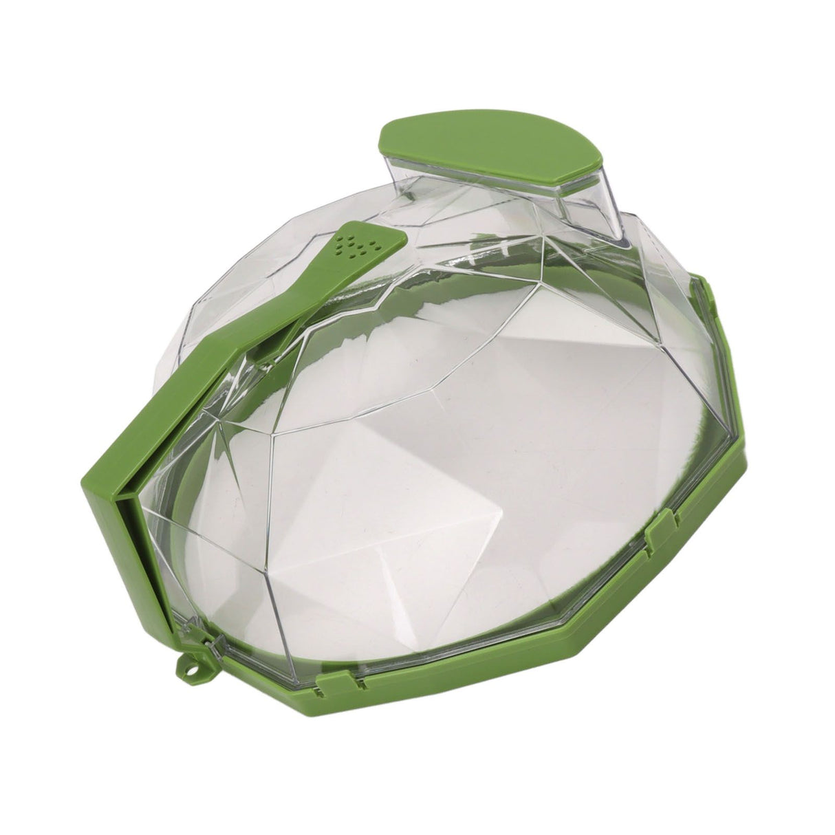 Microwave Splash Heating Cover PC Food Splatter Guard with Extension Handle for Kitchen Cooking Grass Green