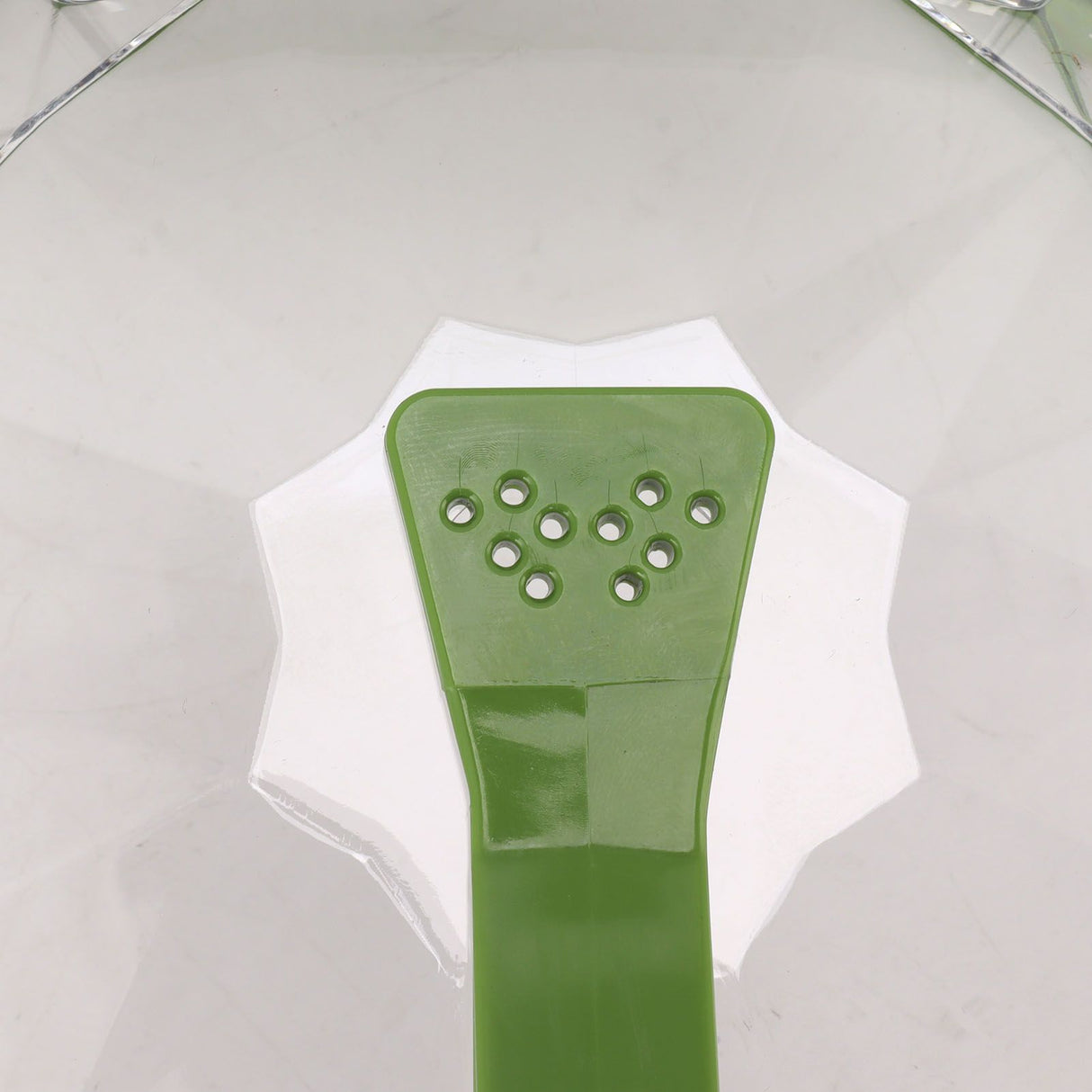 Microwave Splash Heating Cover PC Food Splatter Guard with Extension Handle for Kitchen Cooking Grass Green