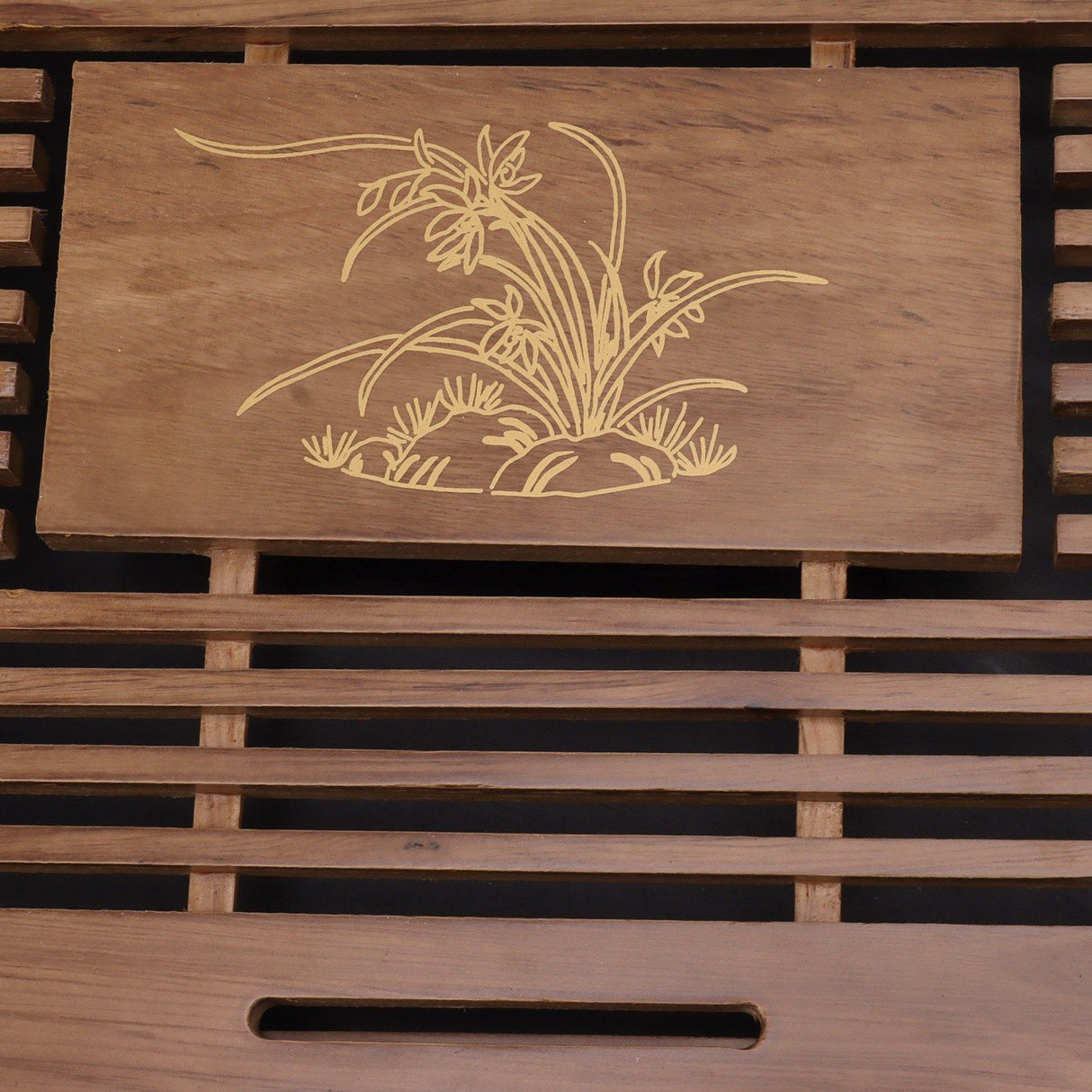 Gongfu Tea Tray Water Storage Drainage Home Decoration Ornament Serving Tray for Office Brown