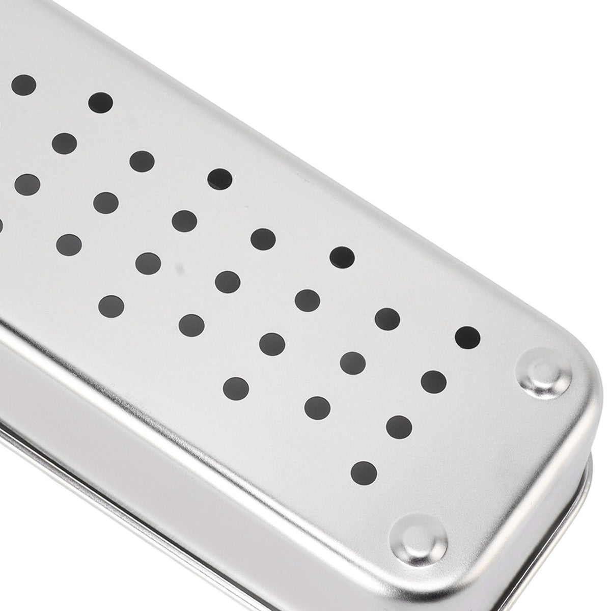 Stainless Steel Cutlery Tray Holder Kitchen Chopstick Spoon Fork Storage Box with Lid Drainer Natural Color