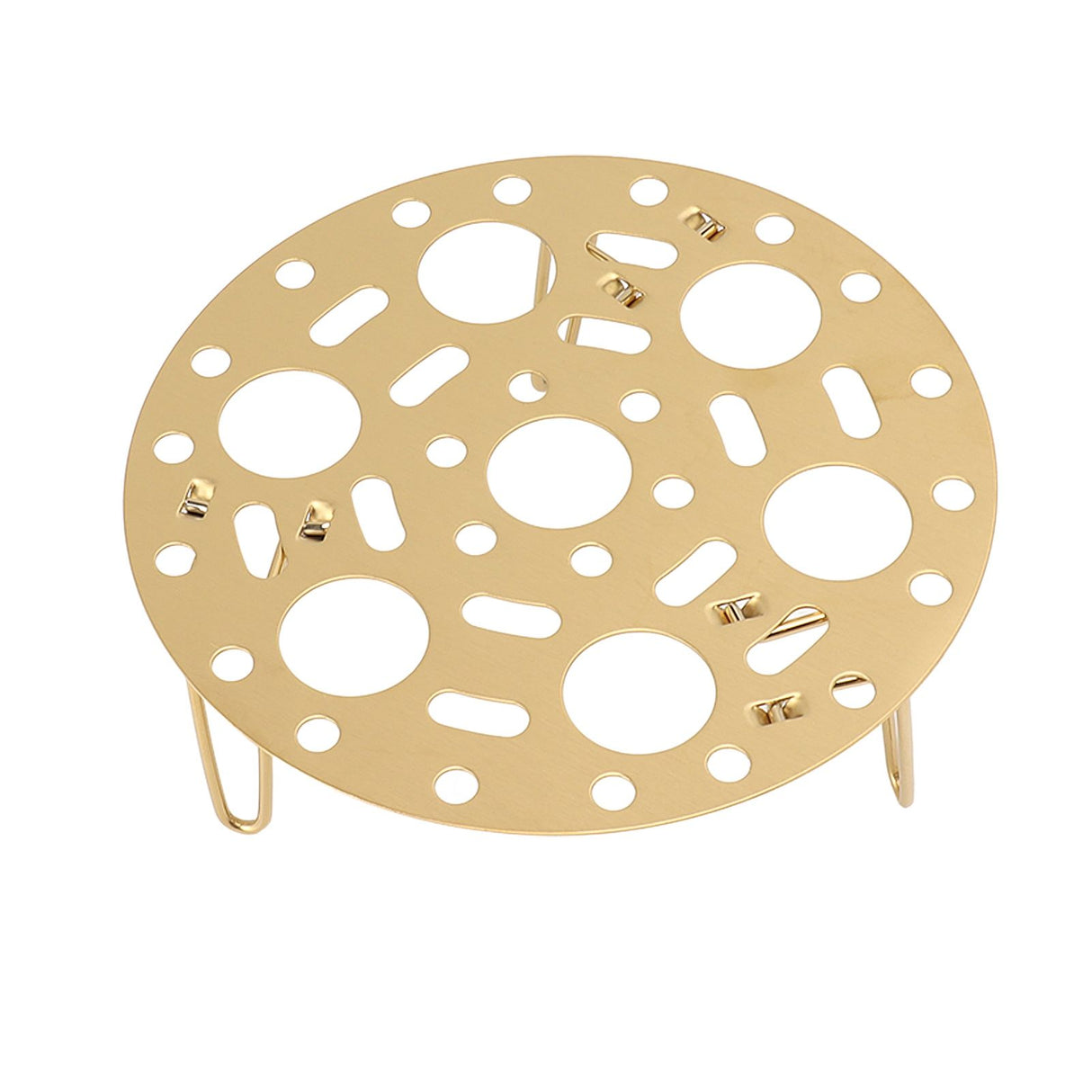Steaming Rack Stainless Foldable Multi Function Steel Steaming Tray Dumplings Egg Steaming Tool for Home Restaurant Gold