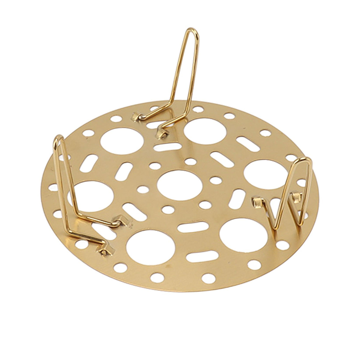 Steaming Rack Stainless Foldable Multi Function Steel Steaming Tray Dumplings Egg Steaming Tool for Home Restaurant Gold