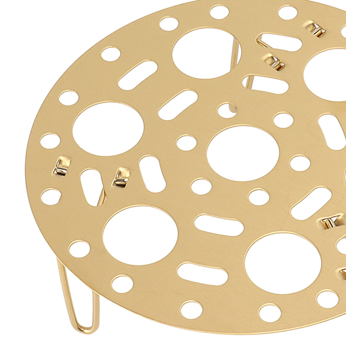 Steaming Rack Stainless Foldable Multi Function Steel Steaming Tray Dumplings Egg Steaming Tool for Home Restaurant Gold