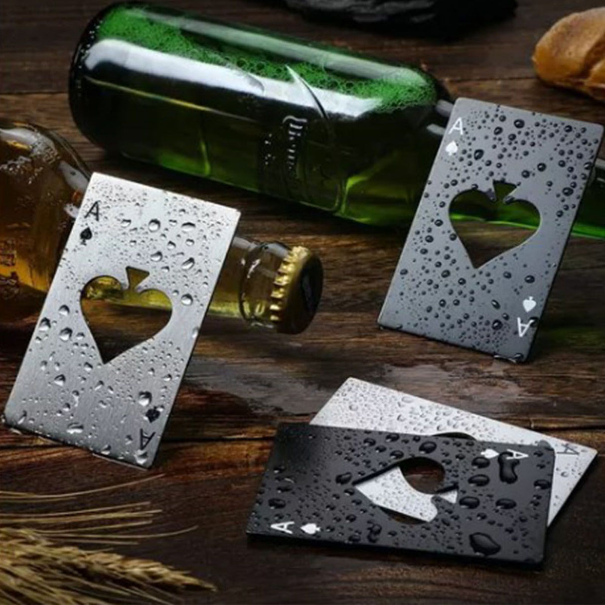 20pcs Stainless Steel Poker Card Bottle Opener Rust Prevention Exquisite Beer Bottle Opener for Party Home