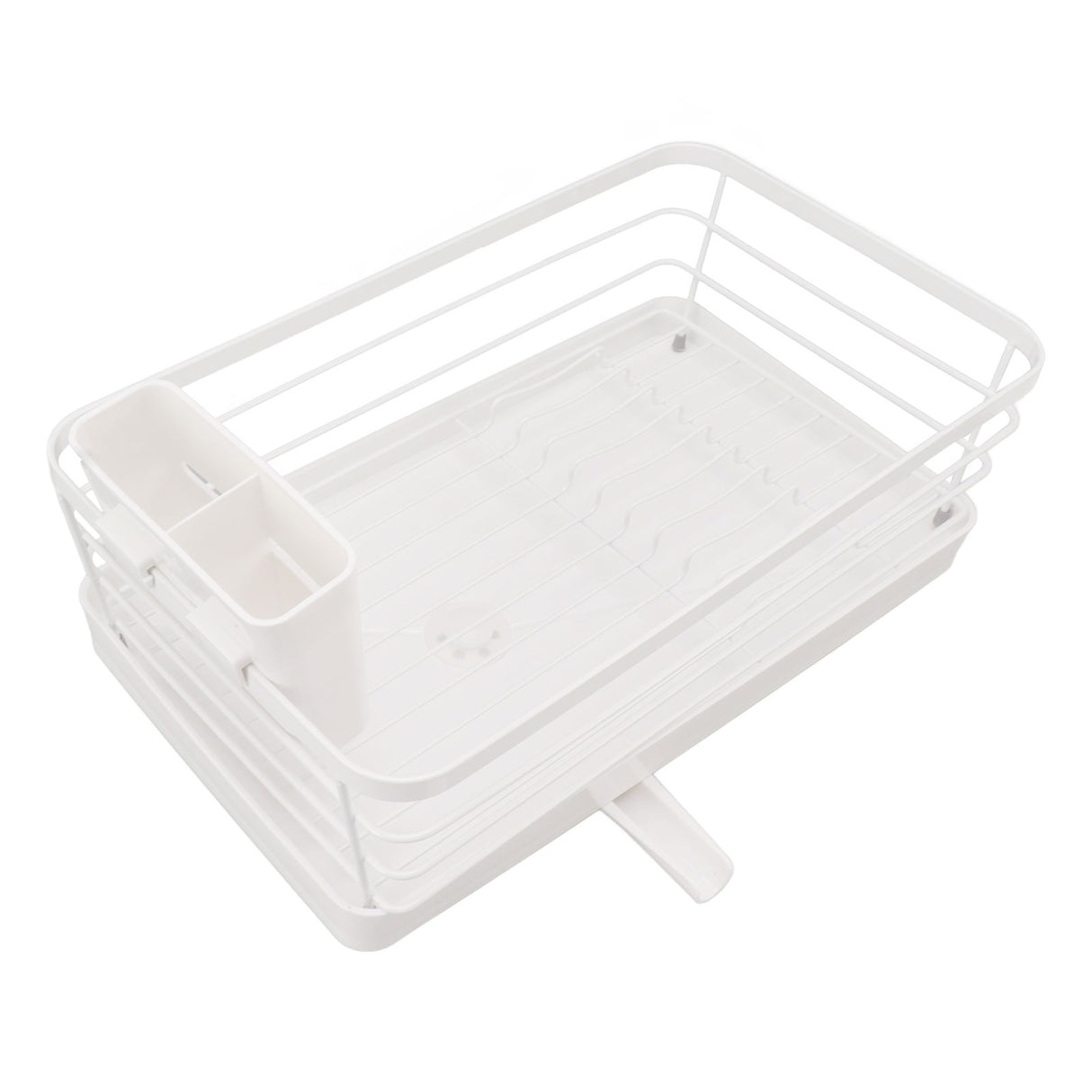 Dish Racks Modern Large Capacity Rust Resistance Space Saving Dish Drainers with Draining Tray for Kitchen Counter 39.5x23.5x14.5cm / 15.6x9.3x5.7in