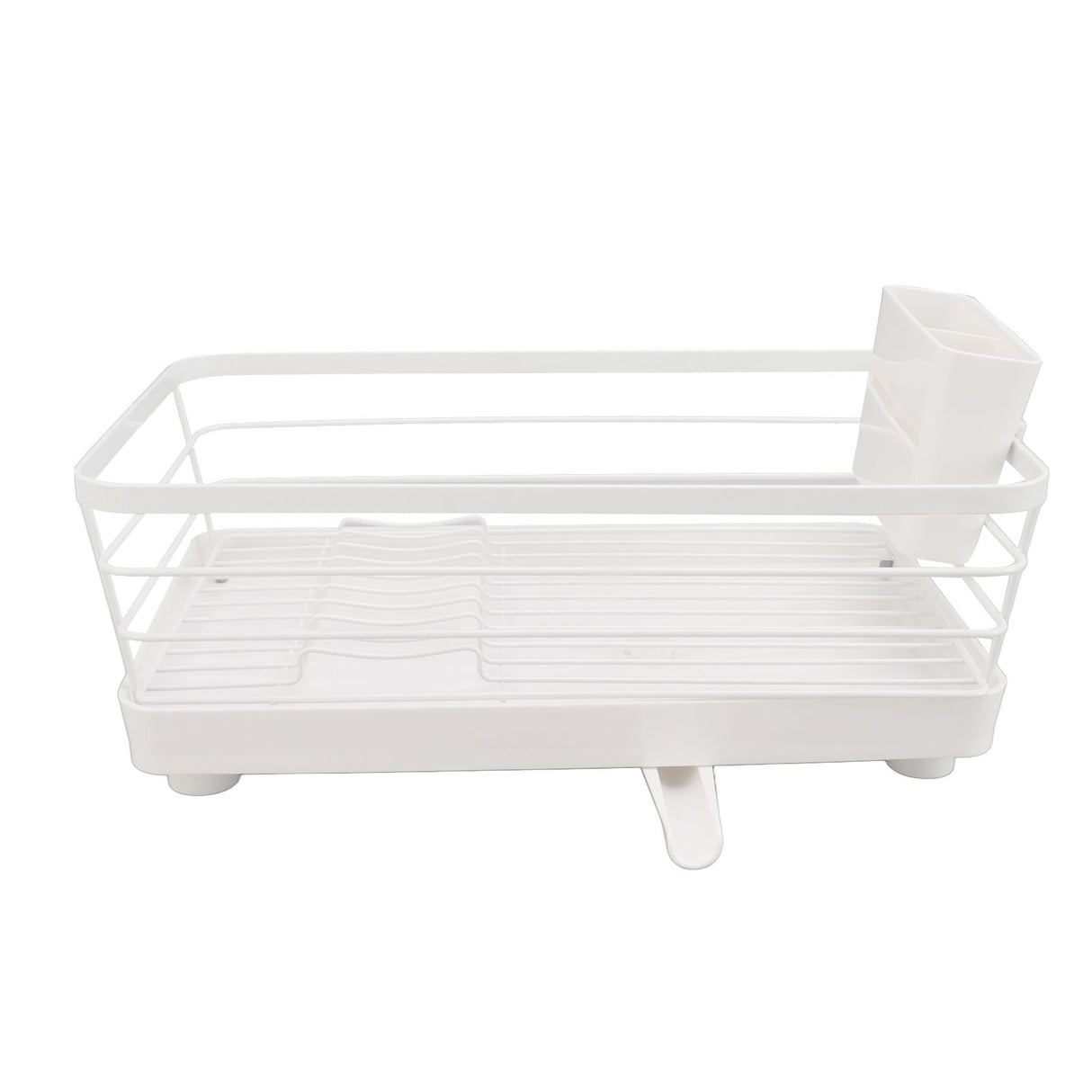 Dish Racks Modern Large Capacity Rust Resistance Space Saving Dish Drainers with Draining Tray for Kitchen Counter 39.5x23.5x14.5cm / 15.6x9.3x5.7in