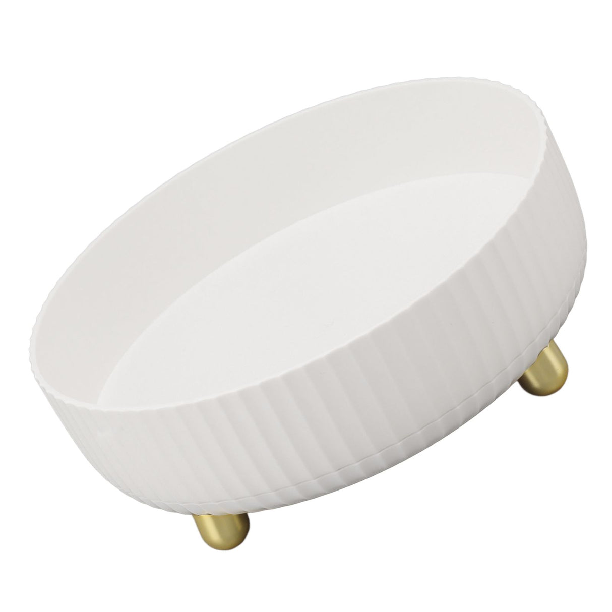 360 Degree Rotating Storage Rack Organizer Round Cosmetic Spice Rack Turntable for Kitchen Cabinet Pantry Small White