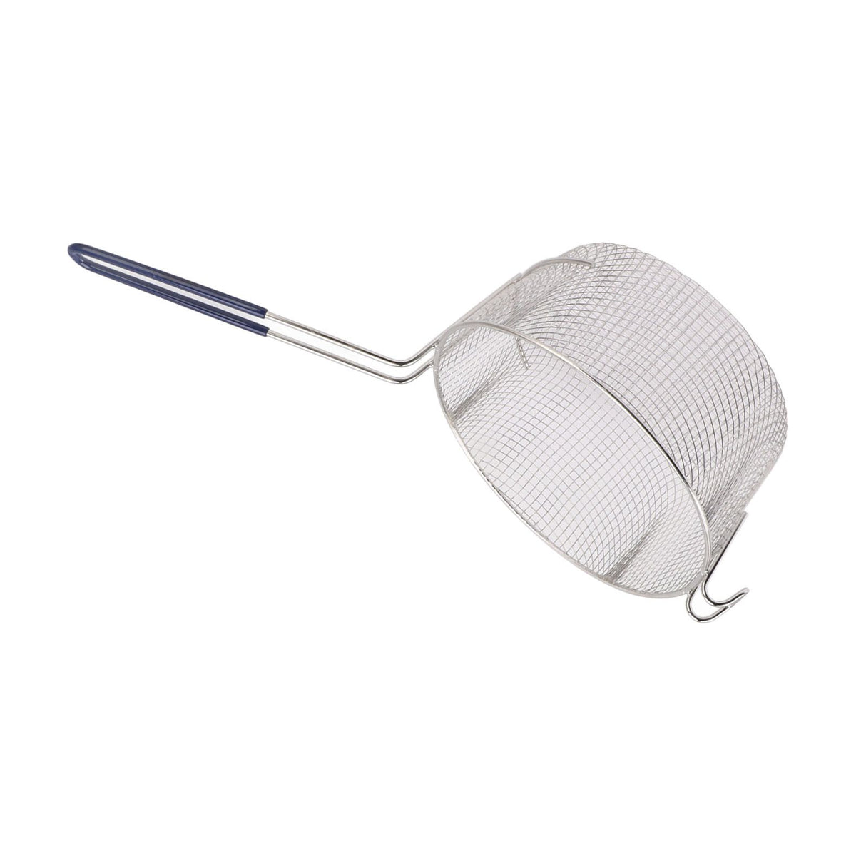 Frying Basket Stainless Steel Long Handle Reusable Rust Resistant Fry Net for Fish Chicken Nuggets Rubber Handle