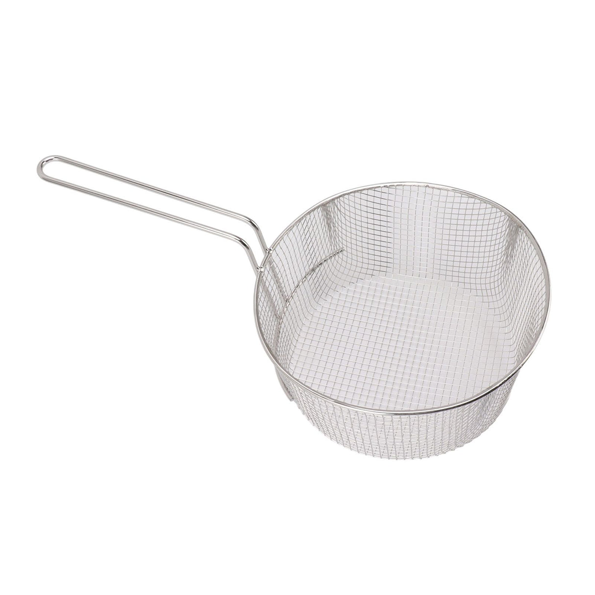 Frying Basket Stainless Steel Long Handle Reusable Rust Resistant Fry Net for Fish Chicken Nuggets Handle Without Rubber