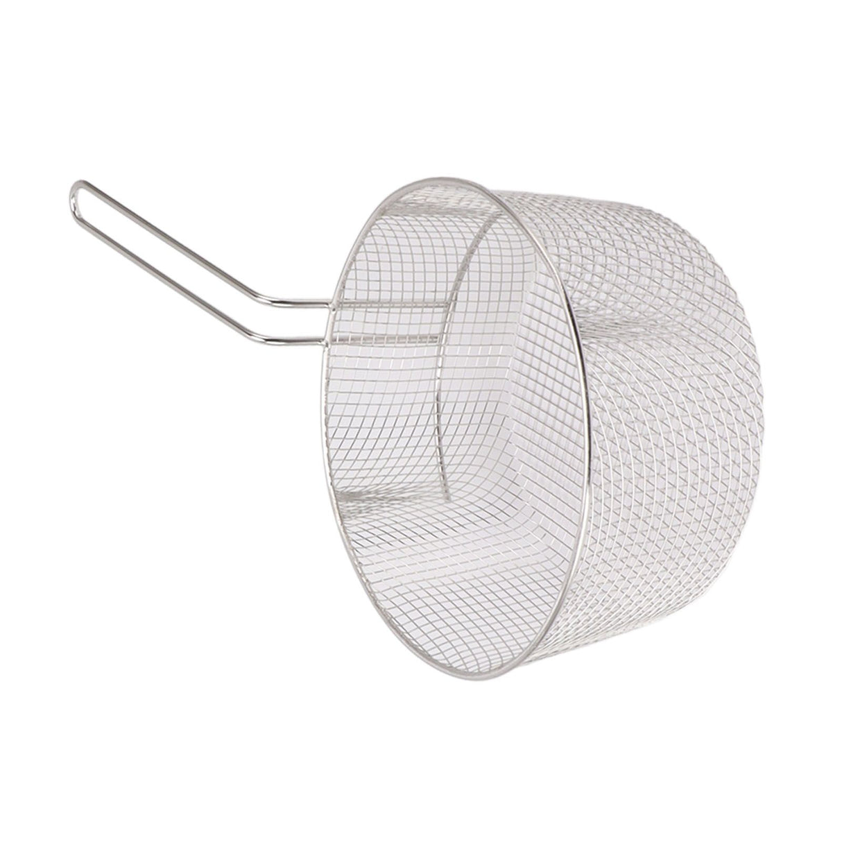Frying Basket Stainless Steel Long Handle Reusable Rust Resistant Fry Net for Fish Chicken Nuggets Handle Without Rubber