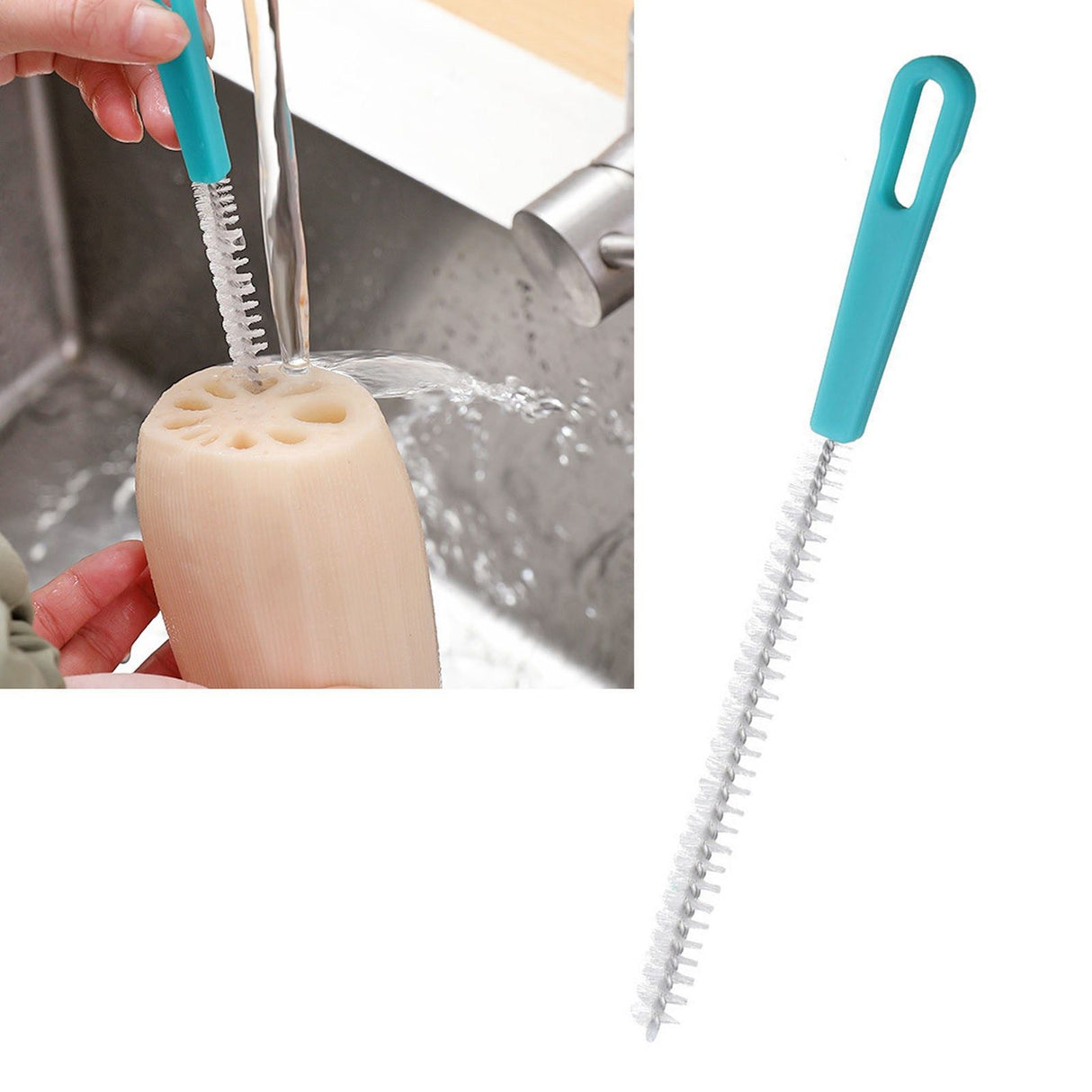Sewer Drain Brush Nylon Plastic Mini Extra Long Straw Cleaning Brush for Pipe Hole Bottle