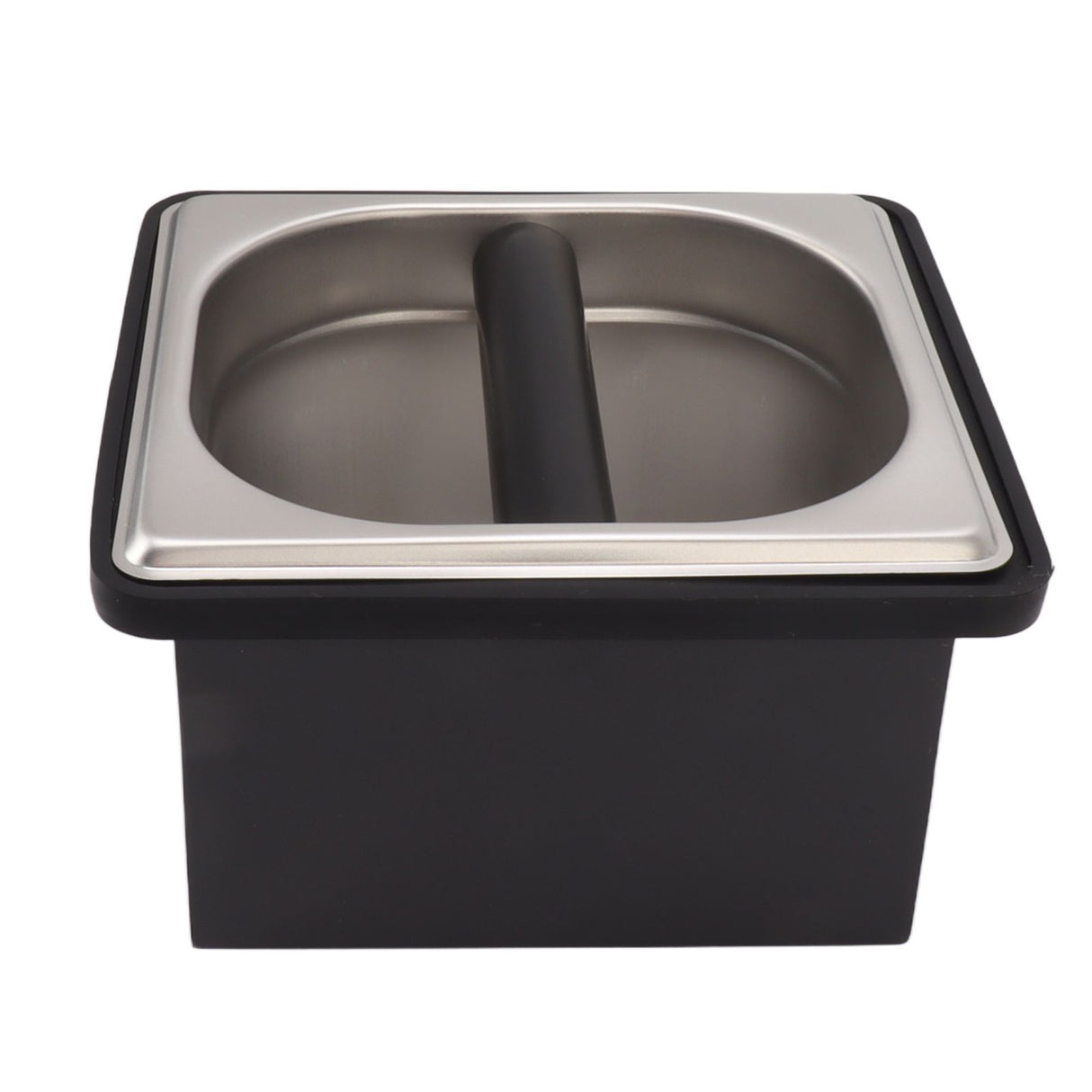 Coffee Knock Box Rubber Coffee Box with Removable Stainless Steel Ground Container for Cafe Bar S