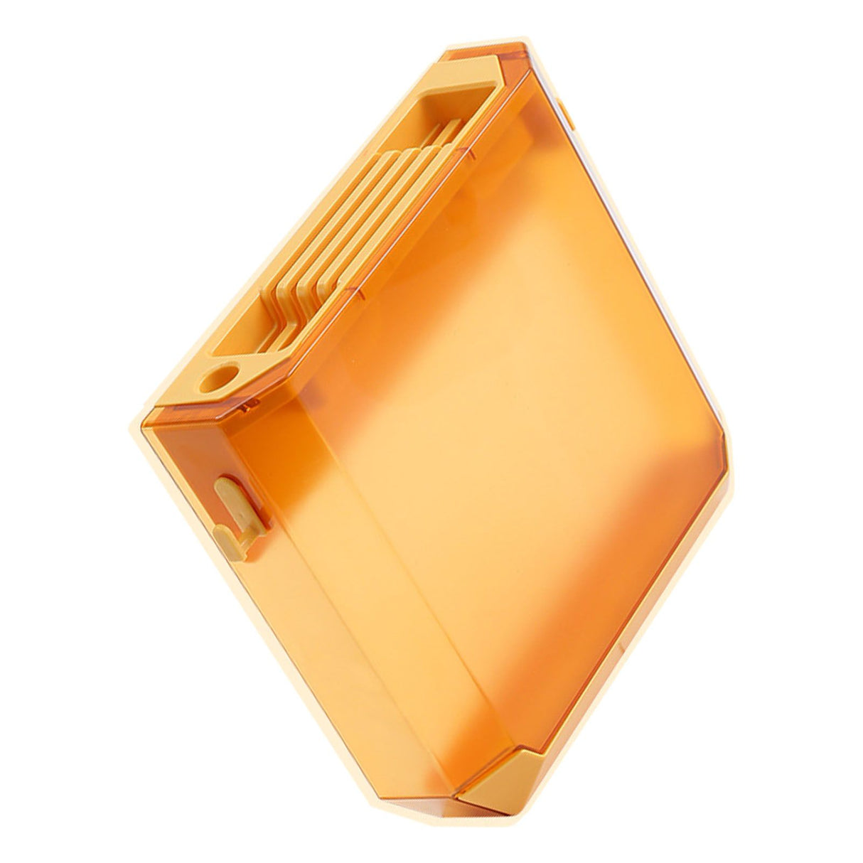 Wall Mounted Knife Holder Ultrathin Plastic Installation Box Storage Rack for Kitchen Yellow