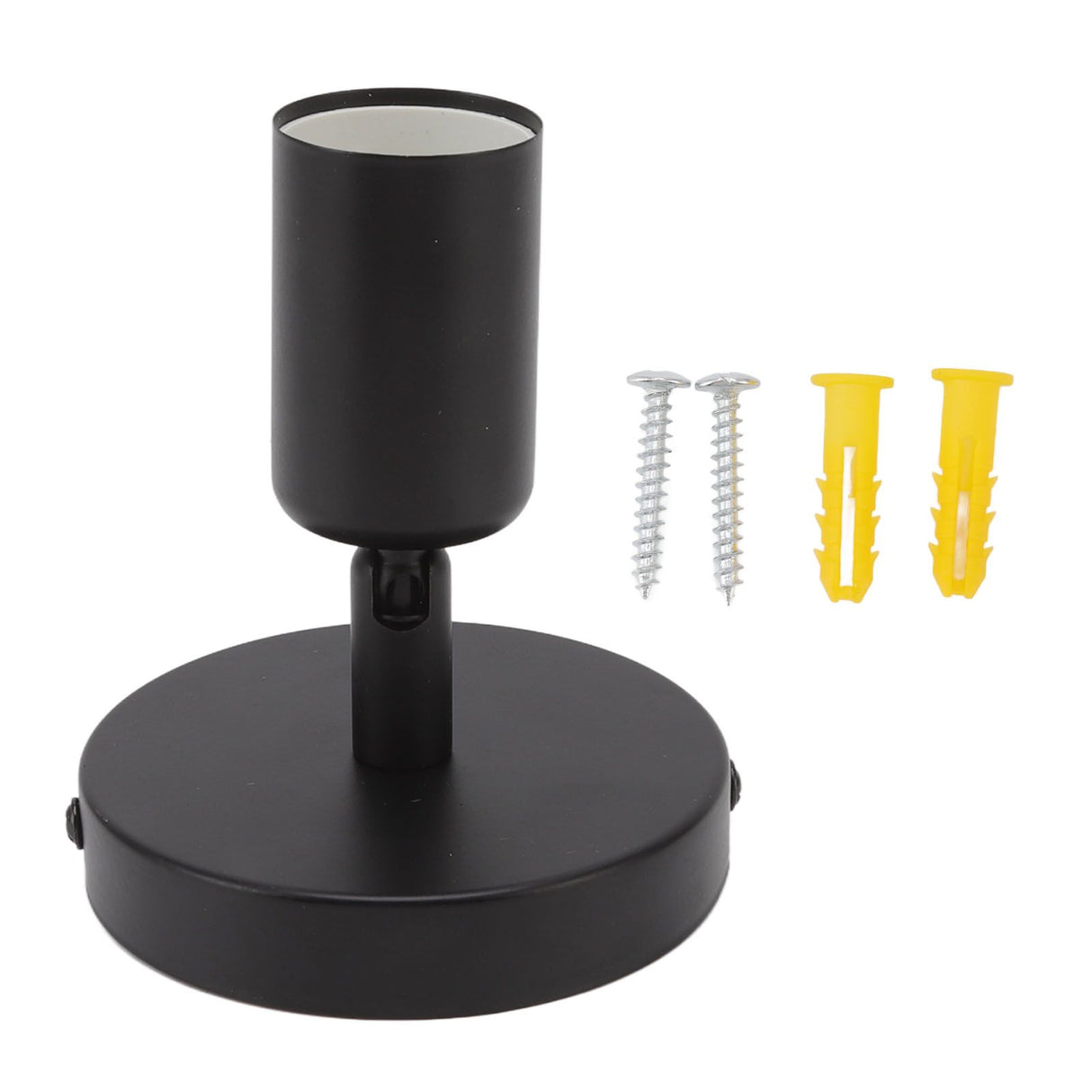 E26 E27 Wall Lamp Holder Modern Simple Wall Lamp Base for Bedroom Living Room Showcase 85‑265V Black