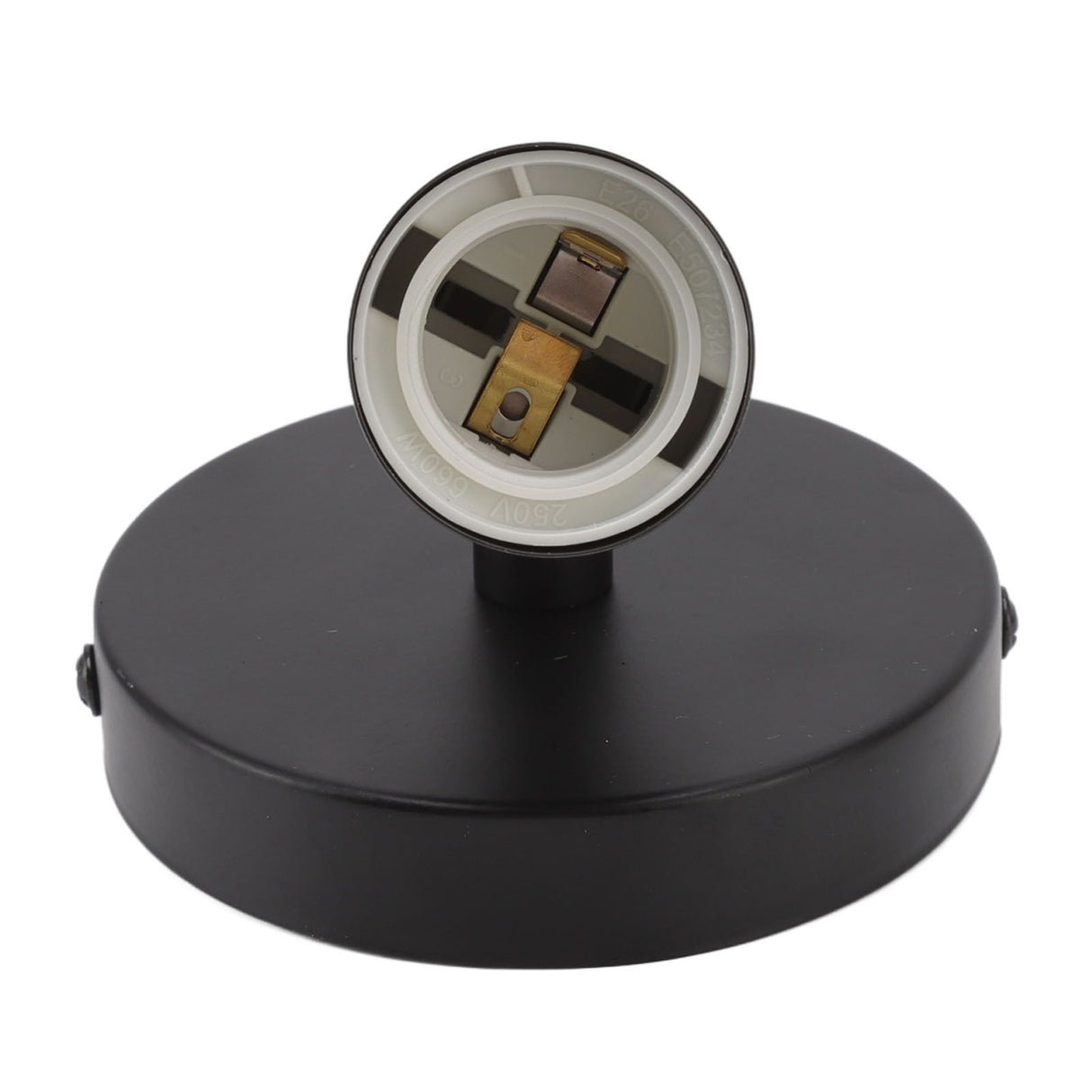 E26 E27 Wall Lamp Holder Modern Simple Wall Lamp Base for Bedroom Living Room Showcase 85‑265V Black
