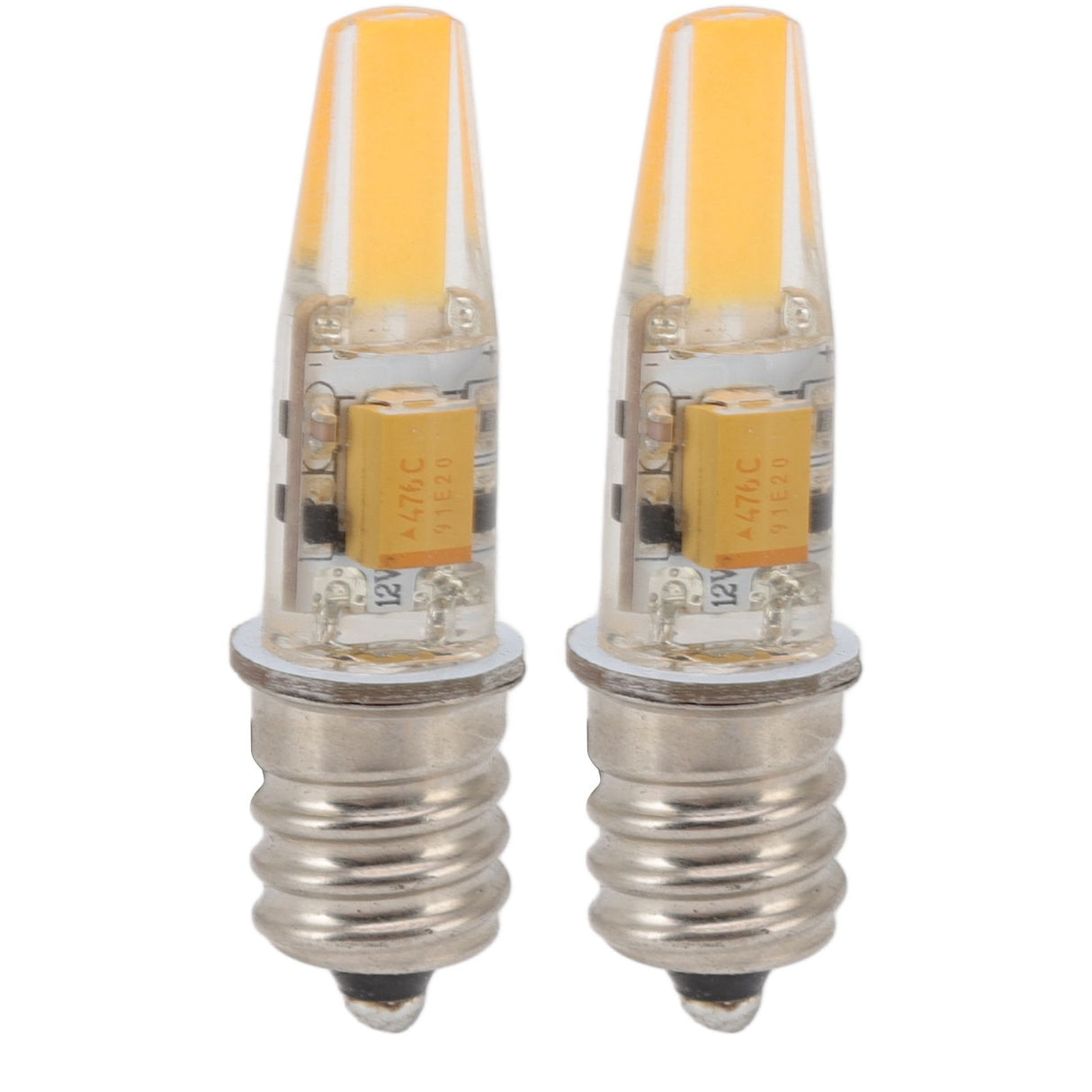 2pcs 2W 12V E12 LED Bulb Energy Saving Power Saving Candelabra Bulb Warm Light Light Bulb