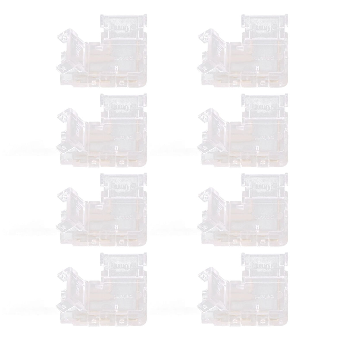 Strip Light Connector 2 Pin Solderless L Shape Seamless Terminal Extension Corner Connector for 10mm COB LED Light 8pcs