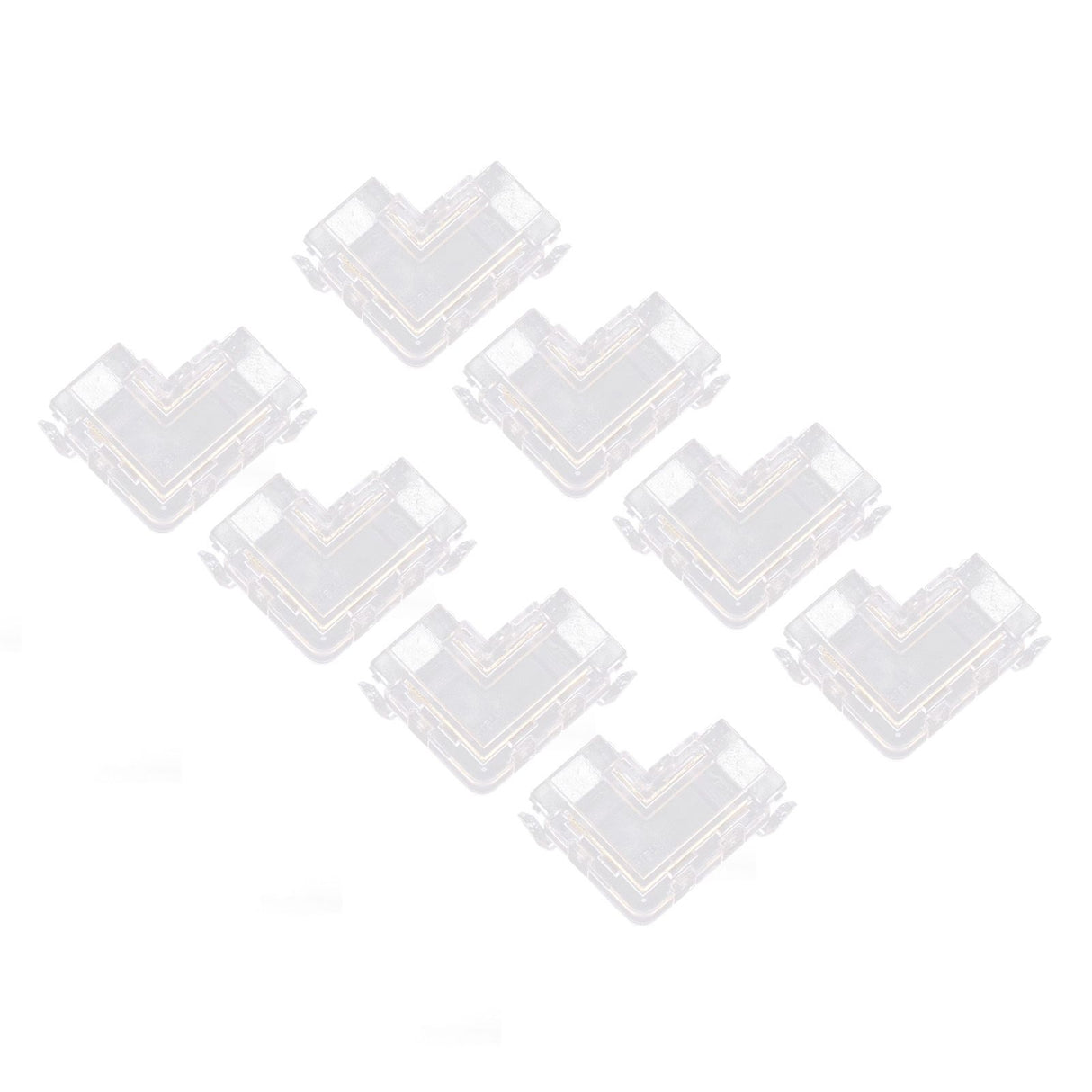 Strip Light Connector 2 Pin Solderless L Shape Seamless Terminal Extension Corner Connector for 10mm COB LED Light 8pcs