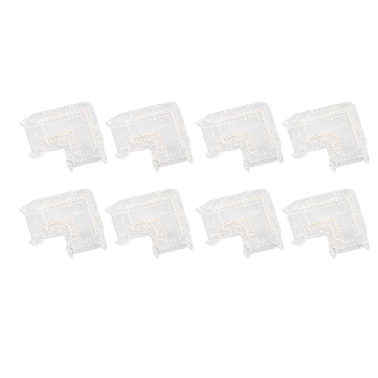 8pcs LED Strip Light Connector Professional Transparent 3Pin L Shaped COB Connector for COB LED Strip Light