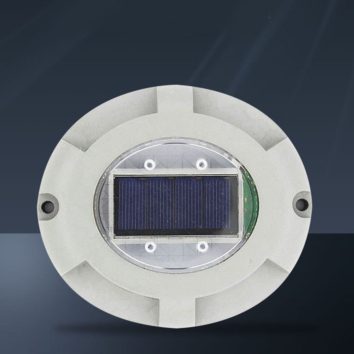 Solar Step Light IP65 Waterproof Round Aluminum Alloy Outdoor LED Stair Lamp for Deck Courtyard Pathway Warm Color