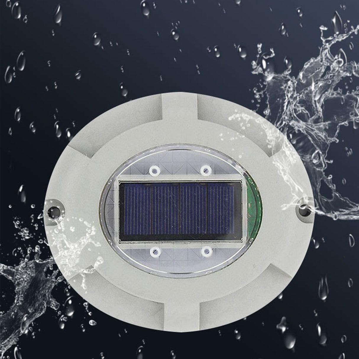 Solar Step Light IP65 Waterproof Round Aluminum Alloy Outdoor LED Stair Lamp for Deck Courtyard Pathway Warm Color