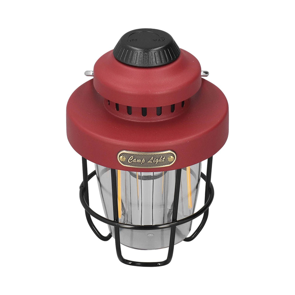 Camping Lantern Retro USB Charging 3 Light Modes IPX4 Waterproof Camping Lights for Outdoor Red