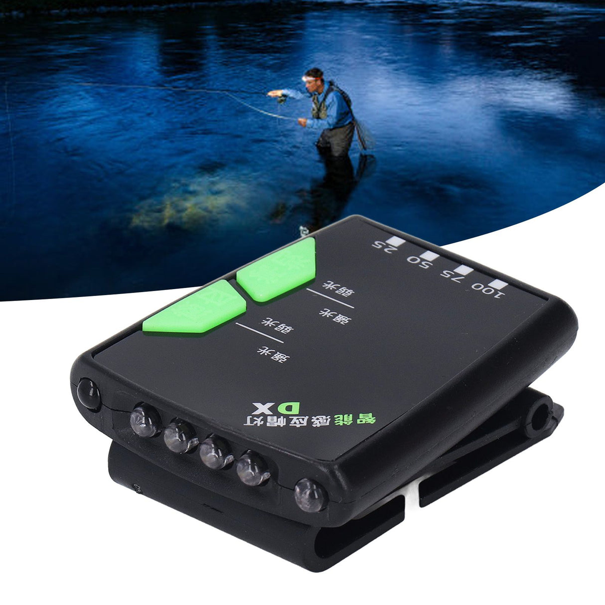 Smart Induction LED Clip On Cap Light USB Rechargeable Headlamp Hat Light with Power Display for Outdoor Fishing Black