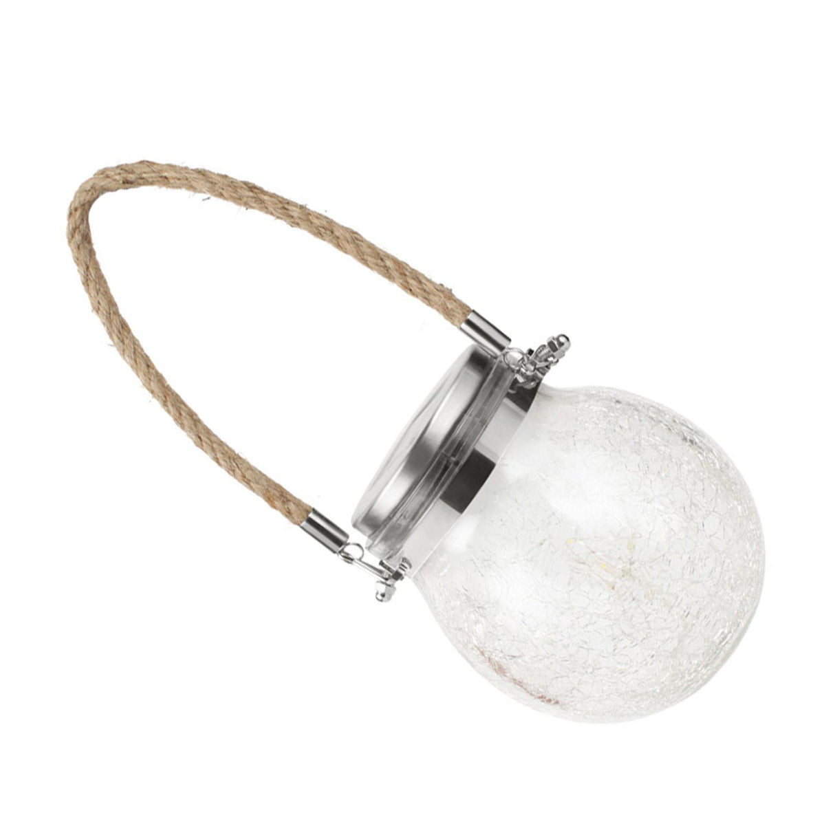 Hanging Solar Light Thickened Crackle Glass Style Waterproof Smar Sensor Hanging Solar Lantern for Garden Yard Pathway