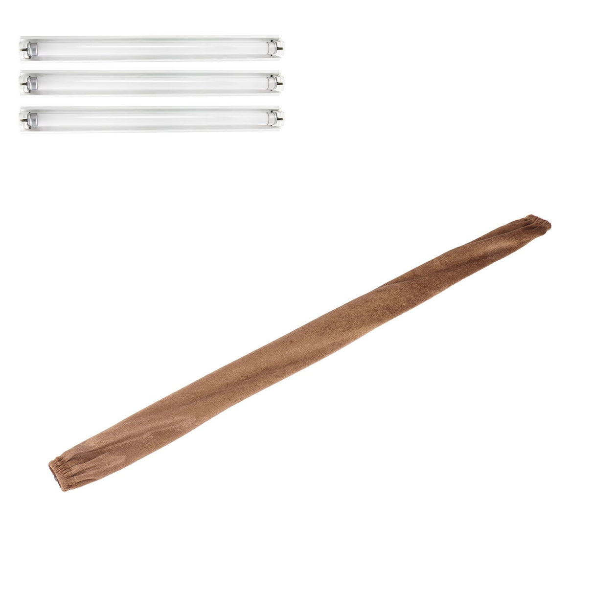 Chain Cover Dustproof Wire Flannelette Cloth 60cm Length 5cm Width with Zipper for Protection Light Brown