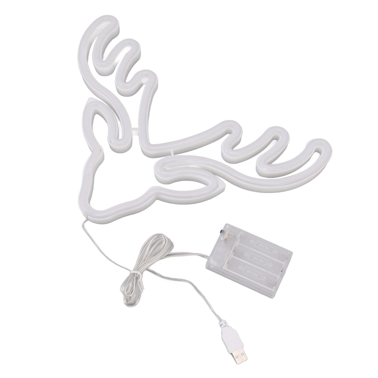 Neon Light LED Sign USB Battery Powered Christmas Holiday Bedroom Wall Decor Ornaments Warm Light