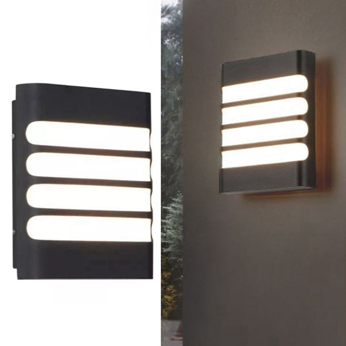Patio Wall Light Plastic Housing Waterproof Low Power Consumption LED 6500K Wall Mounted Lamp