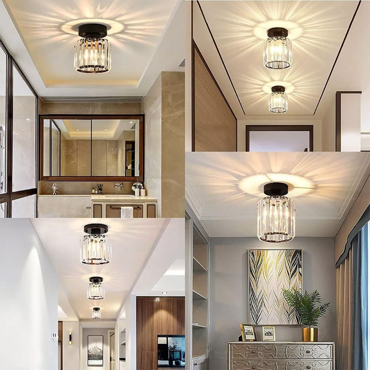 Ceiling Light Shade Lampshade Lamp Cover Simple Elegant Style Home Decoration for Room Round Without Bulb