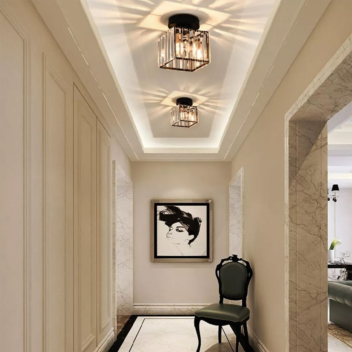 Ceiling Light Shade Lampshade Lamp Cover Simple Elegant Style Home Decoration for Room Square Without Bulb