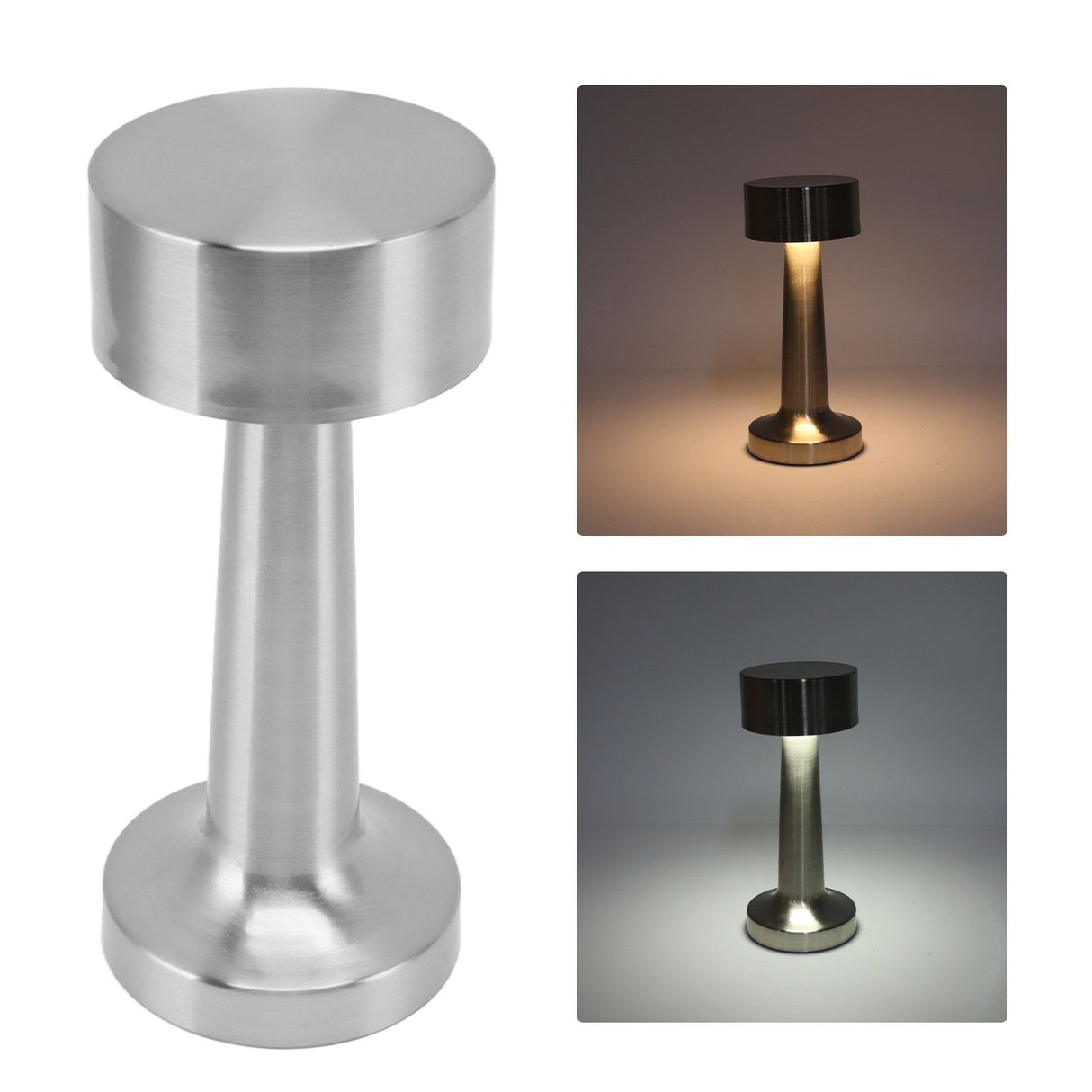 Cordless Table Lamp 3 Gear Dimming Portable Rechargeable 1800mAh Battery Bar Mood Light for Home