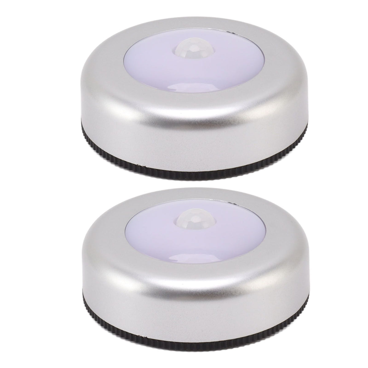 Motion Sensor Night Light Eye Protection Round Small LED Induction Lamp for Closet Drawer Bed Bottom 2pcs White Light