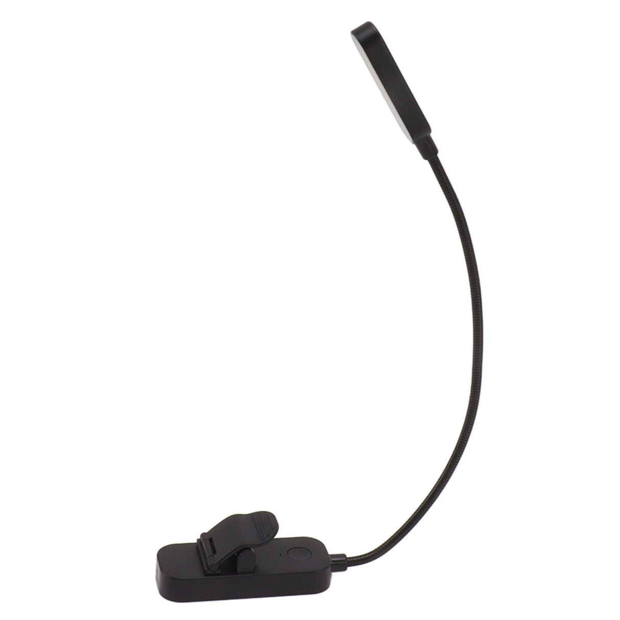 Book Light USB Rechargeable Blocking Reading Clip On Lamp 3 Brightness Stepless Dimming 8 LED Eye Care Sleep Aid Black