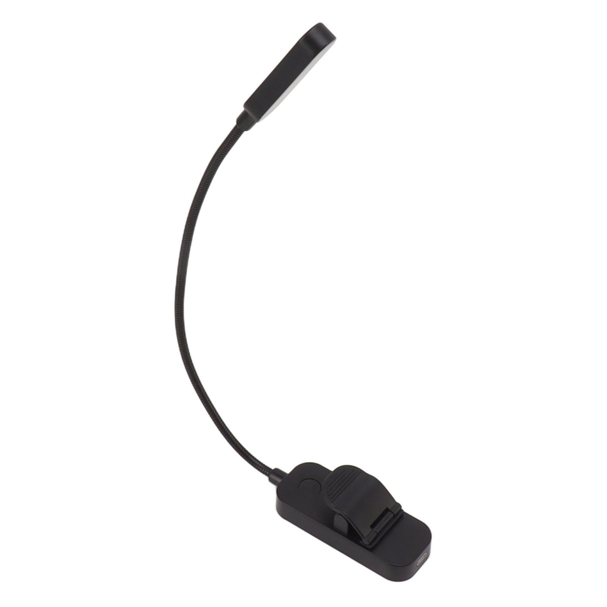 Book Light USB Rechargeable Blocking Reading Clip On Lamp 3 Brightness Stepless Dimming 8 LED Eye Care Sleep Aid Black