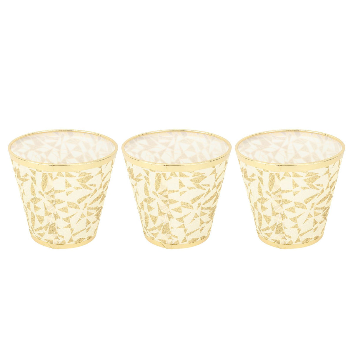 Cloth Lampshade Clip On Design Modern Barrel Fabric Lamp Shades for E14 Bulb Chandelier Wall Lamp 3pcs Gold